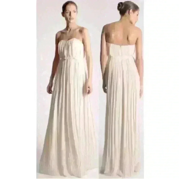 French Connection Dresses & Skirts - French Connection Shelby Summer Maxi Dress in Light Pink Pleated NWT sx 2